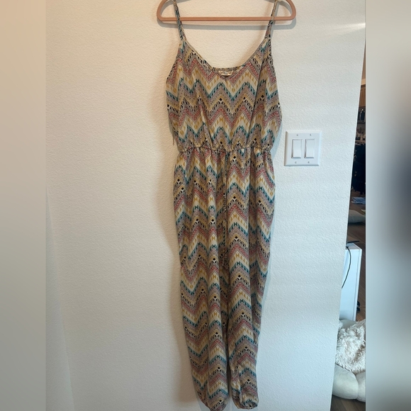 Liberty Love Multicolor Chevron Jumpsuit - Picture 3 of 7